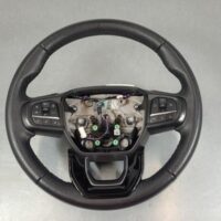 FORD RANGER 2022-2025 STEERING WHEEL LEATHER, BLACK, W/ BLACK STITCHING, NON HEA