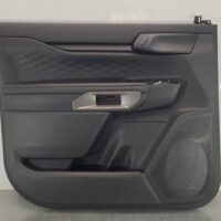 FORD RANGER 2022-2025 DOOR TRIM RA, LH FRONT, LEATHER, BLACK, W/ WHITE STITCHING