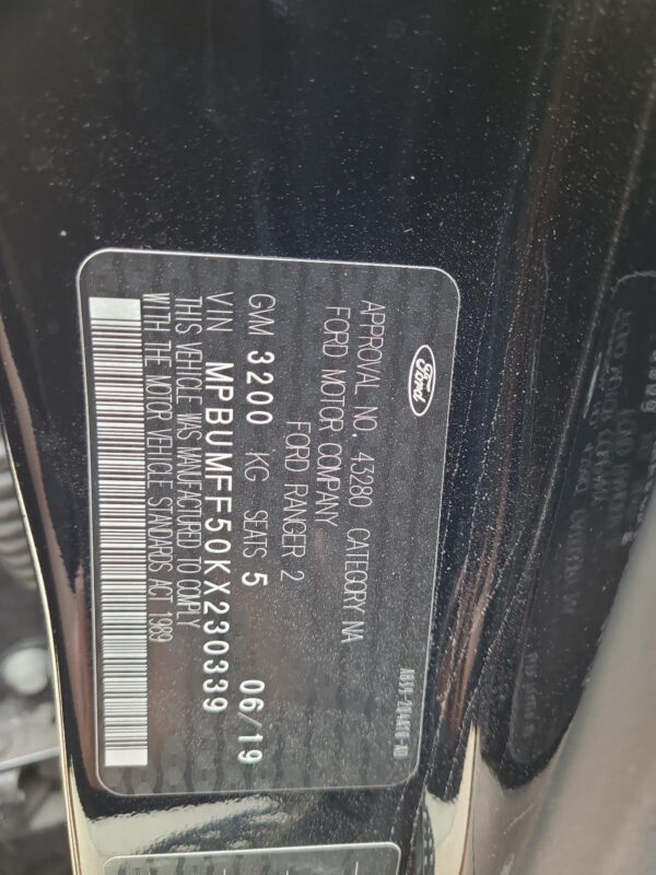 FORD RANGER PX 07/2011-04/2022 SPARE WHEEL WINCH - Image 10